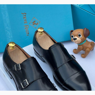 Corporate Shoes- Double Strap, Brogue Lace Penny Loafers