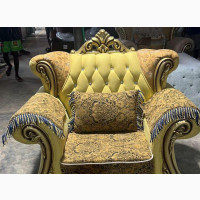 7 Seaters Living Room Fabric Royal Sofa Chair