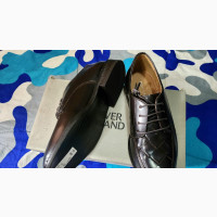 Brand New River Island Dark Brown Leather Cop Shoes