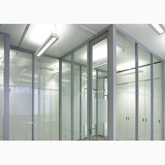 Office Partition With Thick Glass and Profile