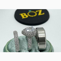 Original Sterling Silver 3pcs Wedding Set