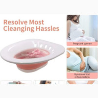 Foldable Sitz Bath Bowl With Flusher for Postpartum