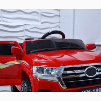 Red Land Cruiser Kid#039;s Electric Toy Car With Bluetooth, USB