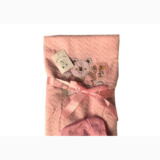 1 - New Born Baby Arrival Shawl and Cap -Pink and Cream