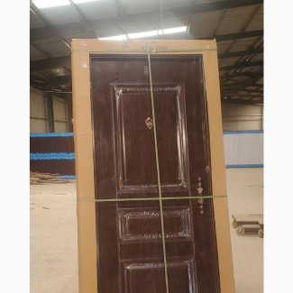 3 Feet Steel Security Door (Walnut) 70mm