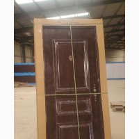 3 Feet Steel Security Door (Walnut) 70mm