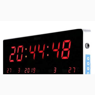 Large Digital Led Clock With Date, Calendar Alarm - Hobar