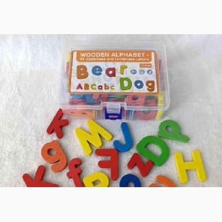 Wooden Alphabet - Upper Case Lower Case 52pcs