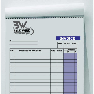 Invoice Booklets Printing and Design - WisePrints