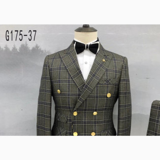 Double Breasted Checkers Suit