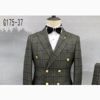 Double Breasted Checkers Suit