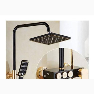Black and Gold Standing Shower Mixer - Brand New