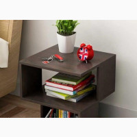 T Side Table With Book Shelf