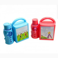 Princess Plastic Lunch Box With Bottle - Brand New