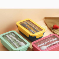 Lunch Box With Spoon and Chopsticks