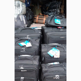 Sensamite Set of 6 Trolley Bags With 2 Wheels-Black