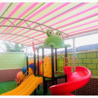 Giant Outdoor Playhouse with Double Slide Tunnel and Spiral - Buy Now