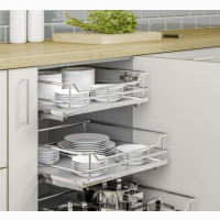 Kitchen Pull-Out Storage Basket Shelves