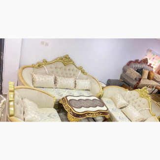 7 Seaters Living Room Fabric Royal Sofa Chair - Home Interiors