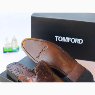 Tom Ford Leather Men Lúxury Half Shoe