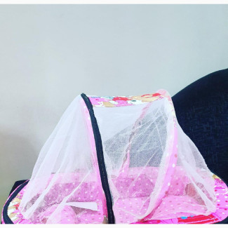 Baby Bed With Net - Brand New Pink Moses Basket
