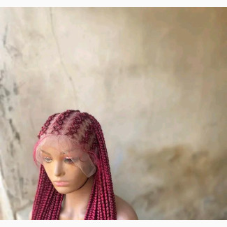 Criss Cross Knotless Braided Wig ( Full Lace Wig)