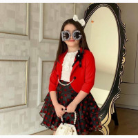 Stunning DolceGabbana Pokca Dotted Skirt with Blazers
