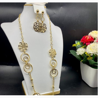 Long and Short Chain With Earring