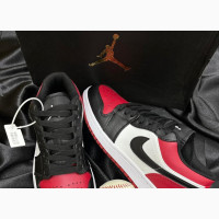 Original Nike Air Jordan 1 Low Bred Toe Sneakers