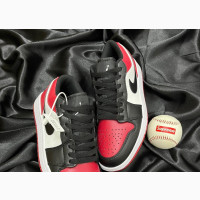 Original Nike Air Jordan 1 Low Bred Toe Sneakers