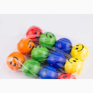 12pc/Lot 6.3cm Smile Face Foam Ball Squeeze Stress Ball