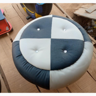 Rounded Leather Coffee Table