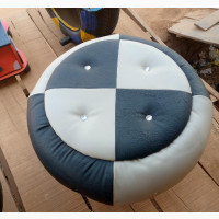 Rounded Leather Coffee Table