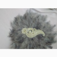 Grey Feathers Bridal Handfan - Classy and Stylish for Your Special Day