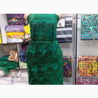 Emirate Green Mixed With Velvet Lace
