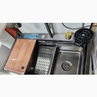 Kitchen Sink With Mixer Tap Black