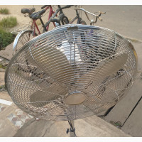 Aluminum Silver Standing Fans - Used Tesco Electrical Fans