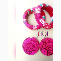 Ankara Bangles With Matching Earrings