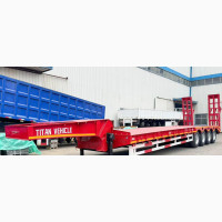 4 Axle 100 Ton Low Bed Truck Semi Trailer for Sale