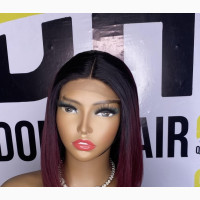 Double Drawn Human Hair Bob