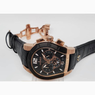 Aigner Men Leather Strap Wristwatch