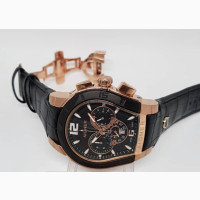 Aigner Men Leather Strap Wristwatch