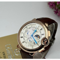 Cartier Leather Wristwatch Chronograph