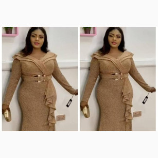Classy Women Long Fitted Gown - Brand New
