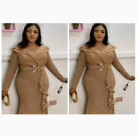 Classy Women Long Fitted Gown - Brand New