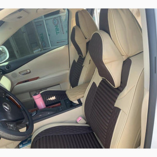 Luxury Cream Brown Leather Seatcover