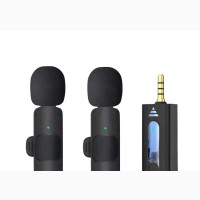 3.5mm Lavalier Lapel Microphone Dual Microphone for Camera