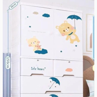 Baby Plastic Wardrobe Children Foreign Plastic Drawer