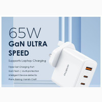 Oraimo Power 65W Speed Triple Port Charger Kit With Type-C