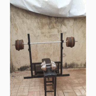 Universal Gym Bench Dumbbell Barbell